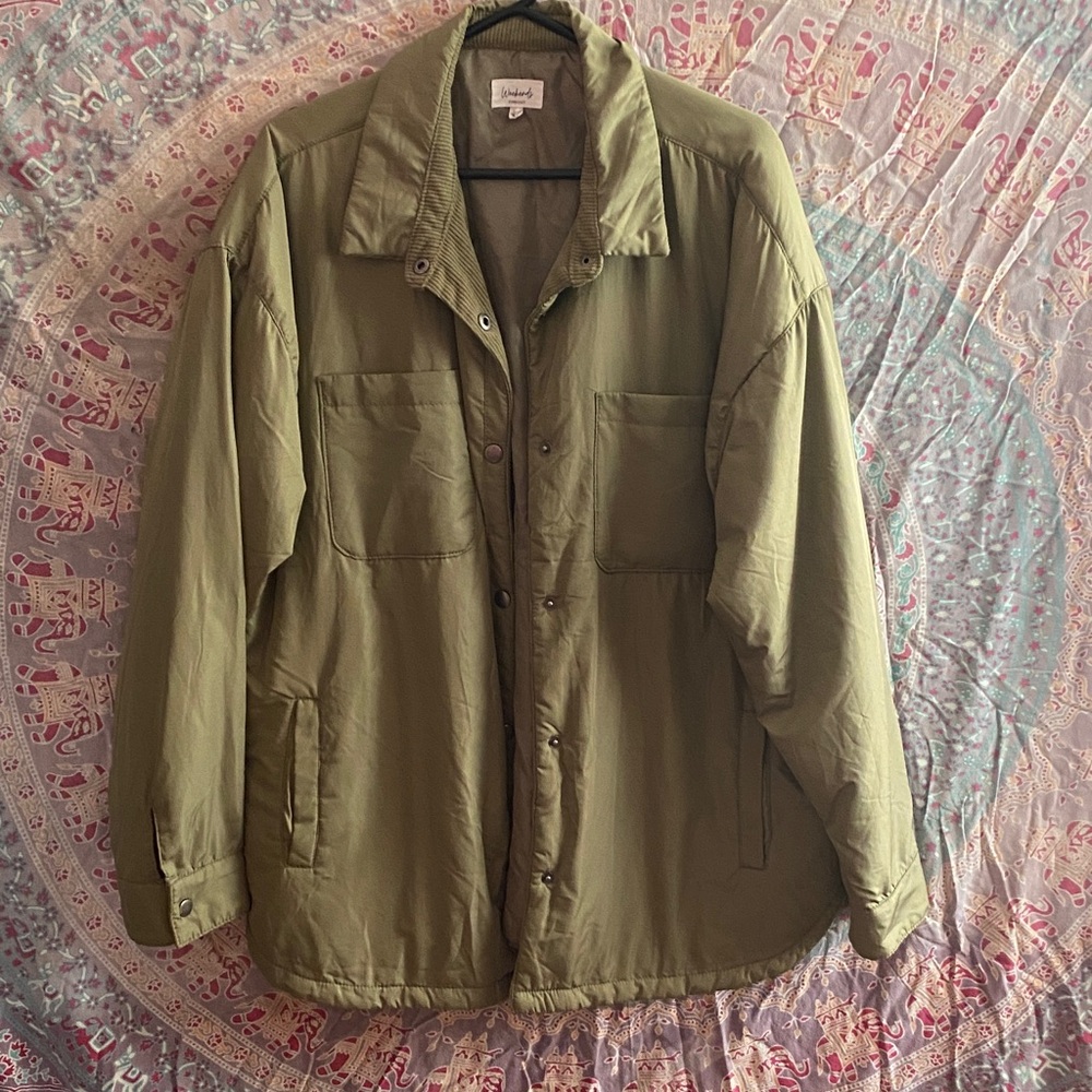 Olive Green Puffer Jacket